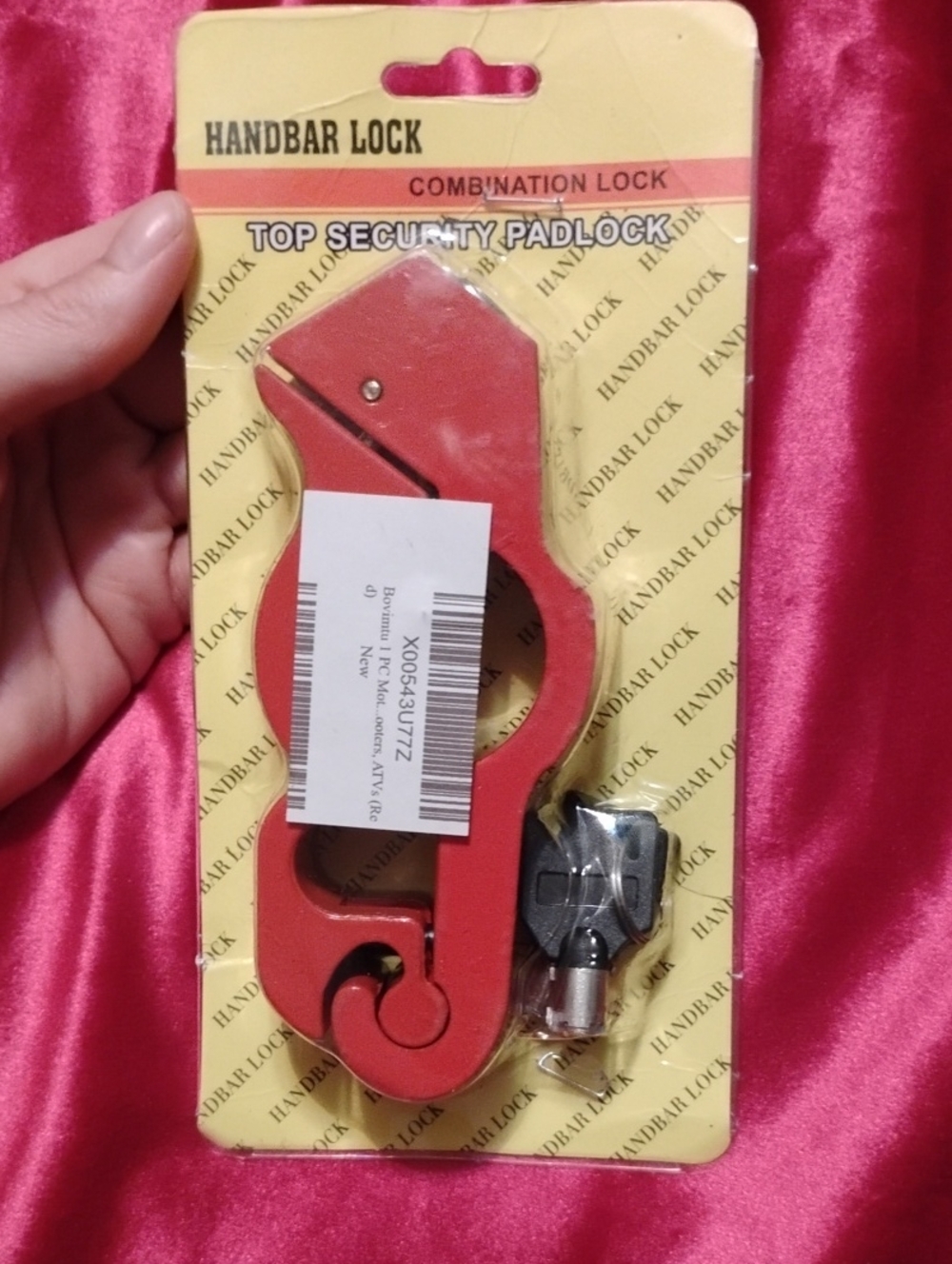 Top Security Padlock Red Handbar Lock